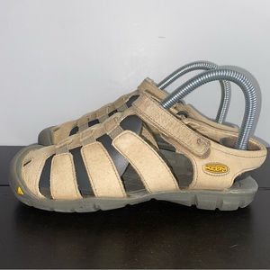 Keen Newport Light Brown Leather Closed Toe Sandals - Sz 5Y / Wmns Sz 6